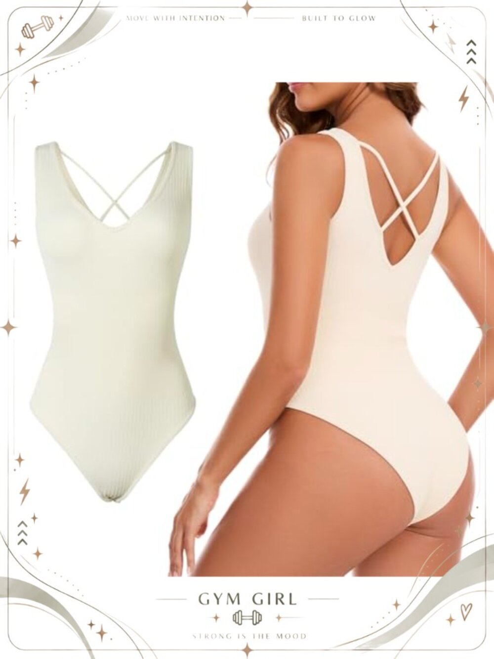 Ribbed Bodysuit Tummy Control Sleeveless Tank Top Shapewear